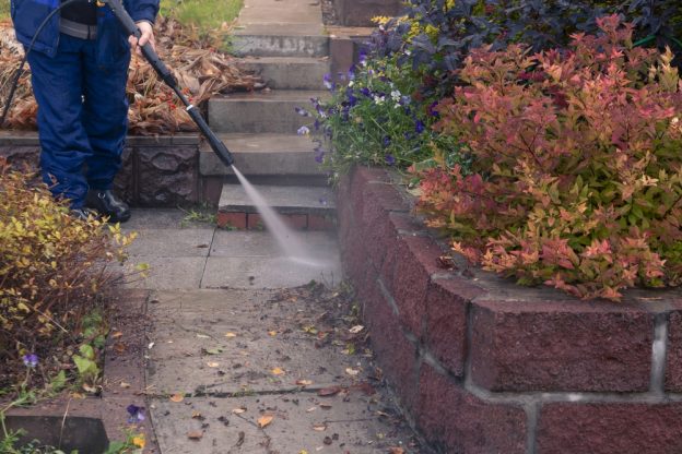 Pressure Washing Leaves Away