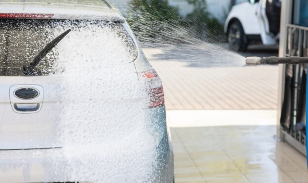 Pressure Washing Car